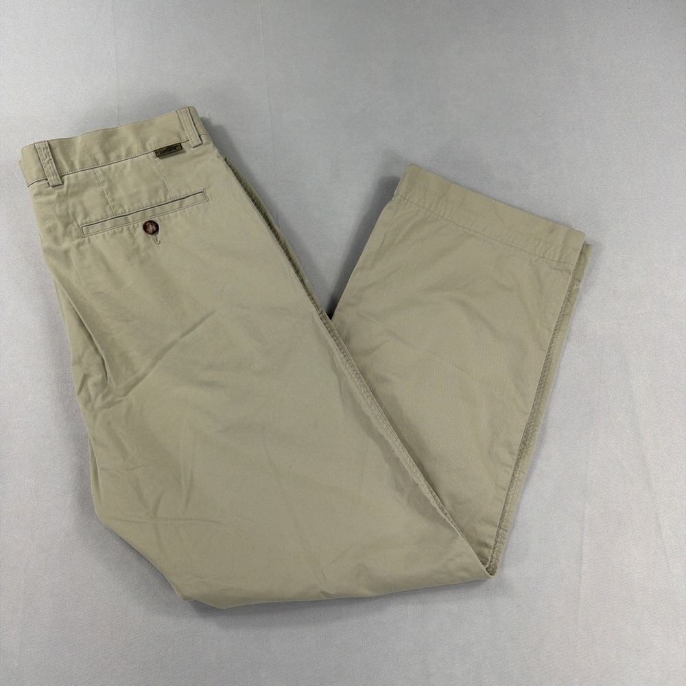 Lacoste Chino Pants Khaki Straight Leg Cotton Mens Size 44